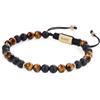 GAVU Bracciale da Uomo in Pietre Naturali, Bracciale Occhio di Tigre da Uomo Regolabile