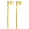 Carissima Orecchini pendenti a barra rotonda da donna in oro giallo 9 ct