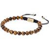 GAVU Bracciale da Uomo in Pietre Naturali, Bracciale Occhio di Tigre da Uomo Regolabile