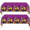 COSORO 2 pezzi Tovaglia Plastica Rettangolare Viola per Halloween,108x 180cm Tovaglia Antimacchia Impermeabile Estensibile,Tovaglie per Festa Copritavolo Decorazione Desktop Cena per Festa di Halloween