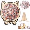 Hlayshing Puzzle A Forma Di Gatto Da 135 Pezzi,Puzzles Irregolare con Cornice Incorniciato da Adorable Cat Outlines,Puzzle In Legno A Forma Di Gatto,Puzzles Decorativi,Regali Creativi per Gli Amanti dei Gatti