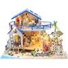 Crafts&Co® Casa sulla spiaggia in miniatura | Modello di carta fai da te | Progetto artigianale dettagliato per principianti | 398 pezzi | Divertimento artigianale per grandi e piccini | Multicolore