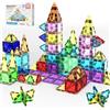 PicassoTiles 100 Pz Magnetico Elemento costitutivo Set di giocattoli per la costruzione di magneti da viaggio Serie Mini Diamond Set da viaggio STEM Kit da gioco educativo