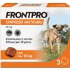 FRONTPRO Compresse Masticabili Per Cani Contro Pulci E Zecche 4-10Kg 3 COMPRESSE