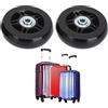 Tissting 2 Pezzi Ruote di Ricambio per Valigie 70 x 19mm Universali Gomma Ruote per Trolley Doppio Cuscinetto Rotelle per Sostituzione Bagagli per Trolley Carrello Borsa da Viaggio