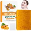 Ceboic 100g Sapone All'Acido Kojico di Limone, Sapone Alla Curcuma per Riduce Acne Macchie Scure, Naturale Soap Bar per Viso e Corpo, Turmeric Kojic Acid Soap, Idratare e Tono Pelle Uniforme