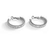 AB-GLOBAL Srl Orecchini Baguette Bianco Argento MyLovly