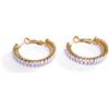 AB-GLOBAL Srl Orecchini Baguette Bianco Oro MyLovly
