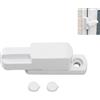 Tissting Blocca Finestra, 40mm Regolatore Della Finestra Alluminio Limitatore Apertura Finestra Forma di T Serratura Bambini Sicurezza per Porta Finestra Protezione per Finestra Bianco