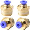 ANGEEK 4 connettori Push to Connect dritti con filettatura esterna PT da 4mm 3/8'', raccordo per tubo a innesto pneumatico rapido