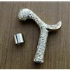 Fatto a mano Manico in ottone per bastone da passeggio vintage design vittoriano argento c...