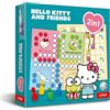 Trefl - Ludo, Snakes and Ladders: Hello Kitty - Gioco 2 in 1, gioco da tavolo per famiglie con Hello Kitty, tabellone double-face, regole semplici, gioco classico per adulti e bambini dai 4 anni in su