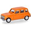 Herpa modellino Renault R4, miniatura in scala 1:87, pezzo da collezione, Made in Germany, modello in plastica, arancione andalou