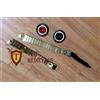 ELMETTO PRUSSIANO PICKELHAUBE MENTO TEDESCO IN PELLE OTTONE SCALESTRIP/PARTE ...