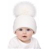 SOHOBABY Cappello singolo elastico morbido realizzato in Gran Bretagna per neonati e bambine, bianco, 6-18 mesi
