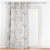Douceur d'Intérieur, tenda trasparente con occhielli (140 x 240 cm) Tilda, bianco, tulle sabbiato stampato