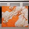PETTI Artigiani Italiani - Copriforno Cucina Moderno Effetto Marmo Arancione, Copri Forno da Cucina 40x50 cm, 100% Made in Italy