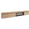 Skraut Home | Mobile TV Soggiorno | Ampio spazio a disposizione | 317x45x35 cm | Camino elettrico XXL | Stile moderno | Rovere