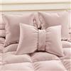 PETTI Artigiani Italiani - Cuscini Arredo in Velluto con Imbottitura, Cuscino per Camera da Letto, Divano Salotto, con Federa a Sacco, Fiocco Cipria - 50 x 40 cm