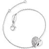 Engelsrufer Heartwing bracciale per donne Zirconia bianco argento sterlina 925 lunghezza 16cm (6,30) + 2 cm (0.79)