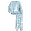 CALIDA Pigiama per Bambini con Polsini, Cascade Blue, 92-98