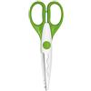 WEDO Forbici creative, taglio ondulato, 16 cm, forbici per carta e biglietti, manico ergonomico, verde