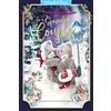 Hallmark Biglietto Di Natale Per Papà - Design Forever Friends Con Orsetto, Ricoperto In Oro, Con Busta Rossa - 2