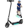 iScooter Scooter elettrico per bambini dai 6 ai 10 anni, 3 modalità di velocità (5, 10, 16 km/h), scooter elettrico per bambini con ruote luminose da 6 pollici e luci colorate a 7 colori, scooter