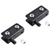 KAIISSA - Cerniera per porta in vetro regolabile in acciaio inox, clip per cerniera per porta in vetro, senza trapano, clip per cerniera girevole per vetro spesso 6-8 mm, 40 x 20 x 10 mm, colore: Nero