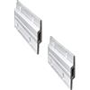 KAIISSA 10 CM Tacchetta Ganci Hardware Kit clip Z Alluminio Resistente per Foto e Specchio Gancio Z Bar Fissaggio a Parete Cornice Cornice Gancio Staffa (100 mm 2 Paia, con Viti e Ancore)