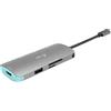 i-tec USB-C 4K Nano Docking Station Metallo 1x HDMI 3x USB 3.0 1x SD/MicroSD Power Delivery 100W per Windows MacOS Android ChromeOS