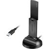 LogiLink WL0251 - Adattatore Wi-Fi 6E USB 5,8 GHz con supporto magnetico, WPA/WPA2, WPA3, 5 W, LED