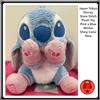 Disney Peluche Japan Tokyo Disney Store Stitch rosa x blu invernale colore lucido nuovo