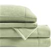 SLEEP PHILOSOPHY True North by Sleep Philosophy Set di lenzuola in micro pile, calde, con tasca profonda 35,6 cm, per la stagione fredda, con federe abbinate, doppie, verde, 3 pezzi