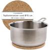 Cleverbrand Sottopentola in sughero Cleverbrand, resistente al calore, diametro circa 15 cm, spessore 10 mm, rotondo, sottopentola in sughero naturale per pentole e padelle - Made in Portugal