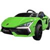 Pilots Kids Auto Elettrica Bambini 2 Posti 24V Verde Sedili in Pelle e Telecomando