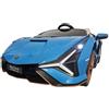 Pilots Kids Auto Elettrica Bambini 24V Lamborghini Sian Blu 2 posti Sedili in Pelle