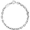 Breil, Collezione Ted Ext, Bracciale Uomo in Acciaio Lucido, Catena con Maglie Ovali e Elemento Rettangolare, Chiusura Regolabile, Lunghezza fino a 22 cm, Idea Regalo Uomo