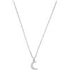 amor Collana con Ciondolo Collana da Donna in Argento 925, con zirconi sintetici, 42+3 cm, Argento, luna, Viene fornita in confezione regalo per gioielli