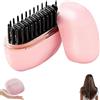 Growalleter Glambrush Mini Spazzola liscia capelli - 2 in 1 Senza fili e portatile, Spazzola liscia e Pettine caldo volumizzante, Riscaldamento rapido in 30 secondi, Anti-bruciature (Rosa)