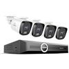 SANNCE 2K Kit Telecamere Videosorveglianza Esterno PoE, 6MP NVR 8 Canali senza HDD, 4 Telecamere IP PoE 3MP con Visione Notturna Infrarossa 30m e Rilevamento Movimento, Registrazione 24/7