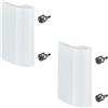 SOTECH 2 pezzi Maniglia per porta balcone SEJA alluminio 82 x 52 x 20 mm bianco Maniglia per porta finestra