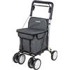 Carlett - Lett800 Comfort Move | Carrello spesa| Carrello 4 Ruote Pieghevole | Prodotto medico approvato di classe I | Borsa rimovibile 29 l/15 kg | Carrello Sedia| Vassoio Porta Oggetti | Grigio