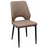 Sedia moderna ANVERSA in similpelle Tortora con gambe in metallo nero