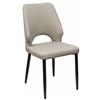 Sedia moderna ANVERSA in similpelle Grigio con gambe in metallo nero