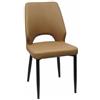 Sedia moderna ANVERSA in similpelle Cuoio con gambe in metallo nero
