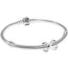 PANDORA Set di gioielli in argento con bracciale da donna Forever & Ever Infinity con ciondolo simbolo dell'eternità 68309 21 cm