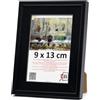 3-B - Cornice portafoto modello Salo in nero - 9 x 13 cm - con vetro acrilico, in legno