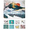 arteneur® - Tenda da doccia antimuffa, 240 x 200 cm, materiale riciclato Öko-Tex Standard 100, orlo zavorrato, non trasparente, impermeabile, lavabile, con 16 anelli ed e-book, motivo: Giappone