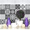 RE-COVERTILES - Adesivi Piastrelle Cucina Bagno Mattonelle adesive in PVC Impermeabili Antigraffio Stickers Decorazione Parete Cementine Peel and Stick - Modello 10 Pz 20x20 cm PS00008 Made in Italy